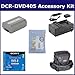 Sony DCR-DVD405 Camcorder Accessory Kit includes: ZELCKSG Care & Cleaning, SDNPFP50 Battery, SDM-109 Charger, ST80 Case, 3DMR30R1H Tape/ Media