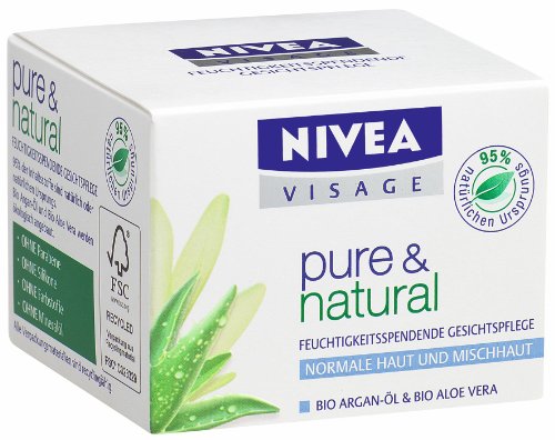 Nivea Visage Pure & Natural Feuchtigkeitsspendende Gesichtspflege, 50 ml Preisvergleich