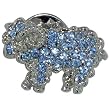 Topaz Blue Sheep Animal Brooch Pin