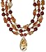 14k Yellow Gold Carnelian and Citrine Necklace w/ Faceted Citrine Pendant, 17-19"