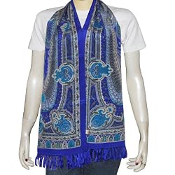 Long Silk Scarf Summer Accessory 20 X 72 inches