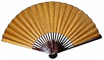 Gold Leaf Wall Fan with Bamboo Spine - 58"