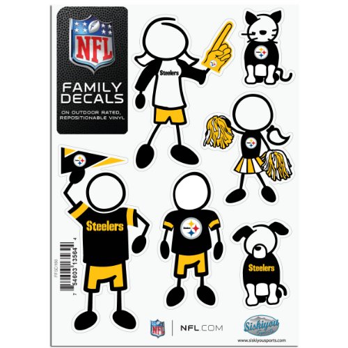 NFL Pittsburgh Steelers Small Family Decal Set