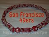NFL San Francisco 49ers 3-Rope x 50 Titanium Tornado Sport Necklace - 18"