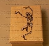 Dancing Skeleton rubber stamp, Halloween! Dancing Skeleton rubber stamp, Halloween!