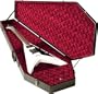 Coffin Case 300VX Monster Wood Coffin Guitar Case for Extreme Guitars, Black Exterior with Red Interior