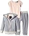 Nautica Girls' Hoodie, Knit Top and Fleece Jogger