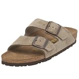  : Birkenstock Arizona Two Strap Sandal,Taupe Suede,35 Narrow EU