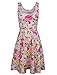 TAM WARE Womens Casual Fit and Flare Floral Sleeveless Dress TWCWD054-BEIGE-US S