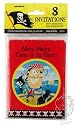 Gold Tooth Pirate Invitations - 8 Count