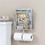 CHROME Toilet Tank MAGAZINE RACK Tissue Paper HOLDER NU