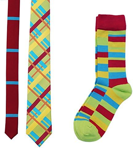 Tie Your Socks Men's Geometric Tie and Sock Set
