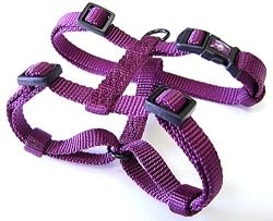 Hamilton Adjustable Comfort Nylon Dog Harness, Wine, 1" x 30-40"