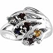 14K White Gold Mother's Ring - 6 Gemstone -- YOU CHOOSE THE COLORS!