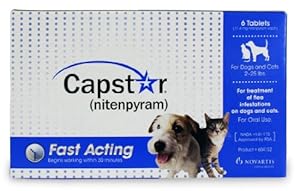 Capstar Flea Treatment Dog (Blue), 2-25 lbs, 6 tablets