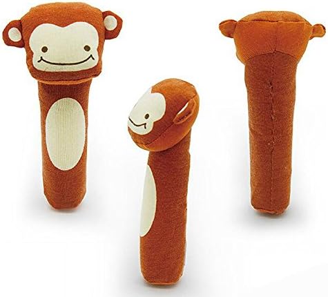 Baby Toy Hand Puppet Cute Animal Soft Plush Rattles 6" Monkey