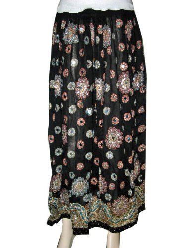 Womens Skirt Bellydance Boho Gypsy Hippie Brown Skirt