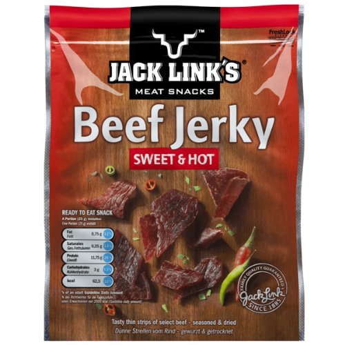 Jack Link´s Beef Jerky Sweet & Hot, 75g Dried Meat