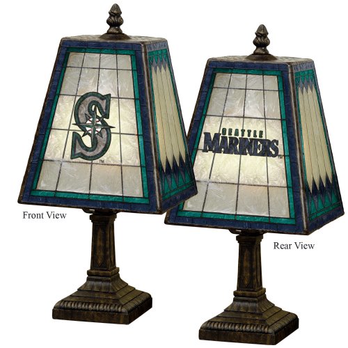 Seattle Mariners 14-Inch Art Glass Lamp