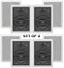 Yamaha Natural Sound Custom Easy-to-install In-Wall Flush Mount 3-Way 150 watts Speaker (Set of 4) with a 1 Swivel Titanium Dome Tweeter, 1-5/8 Swivel Aluminum Dome Midrange Driver & 6.5 Kevlar Cone Woofer for A Regular Size Room or 2 Small Rooms