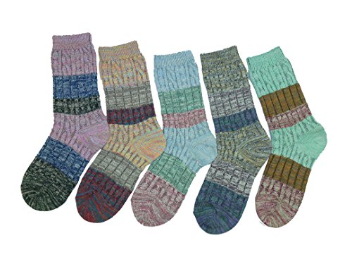 Nanxson(TM) Women's 5 Pairs Soft Comfortable Warm Crew Socks WZW0016