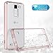 LG Escape 3 Case, LG Phoenix 2 Case, LG K8 Case, Kaesar Crystal Clear Ultra Slim Anti Scratch Bumper Case with Clear Back Panel Protective Case Cover for LG Escape 3 / LG Phoenix 2 / LG K8 - Rose Gold