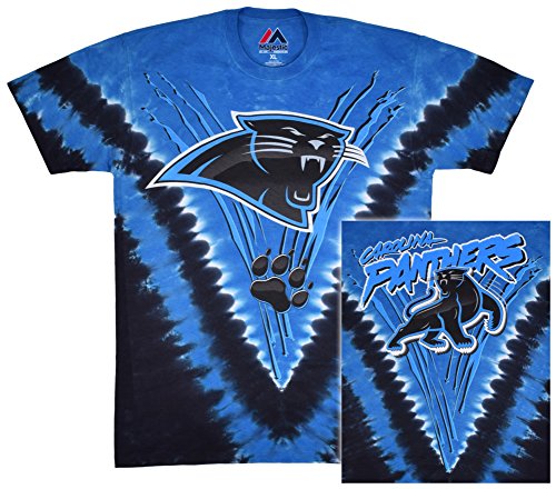 Carolina Panthers- Logo V-Dye (Front/Back) T-Shirt Size L