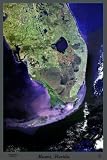 Miami and South Florida satellite poster/print map: 24