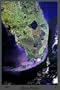 Miami and South Florida satellite poster/print map: 24"x36" glossy