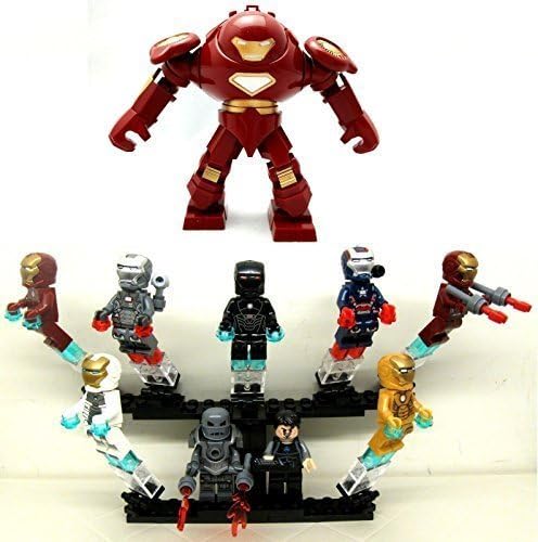 10pcs Minifigure Ironman Mark 1 4 16 21 35 39 Iron Patriot Stark Hulk Buster by Tacha24