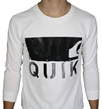 Quicksilver Boy's Eye Chart L/S Long Sleeve White T-Shirt BYYU1HM9-WHT