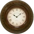 Stamped Metal Clock - Red and Brown