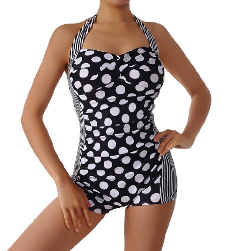 Bloom's Outlet Monroe Halter Neck Boyleg One Piece Monokini swimsuit Beachwear