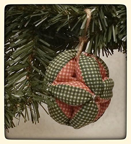 Appalachian Quilted Ornament w/Jute Rope Hanger.