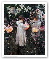 Carnation, Lily, Lily, Rose by John Singer Sargent 24"x30" Art Print Poster