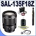 Click To Sony SAL-135F18Z 135mm f/1.8 Carl Zeiss Sonnar T Telephoto Lens for Sony Alpha Digital SLR Camera + Filter Kit + Lens Pen Cleaner + lens Cleaning Kit BigVALUEInc Accessory Saver Bundle Details... Sony SAL-135F18Z 135mm f/1.8 Carl Zeiss Sonnar T Telephoto Lens for Sony Alpha Digital SLR Camera + Filter Kit + Lens Pen Cleaner + lens Cleaning Kit BigVALUEInc Accessory Saver Bundle