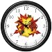 Autumn (Fall) Leaves with Two Ladybugs Kissing Wall Clock by WatchBuddy Timepieces (Slate Blue Frame)