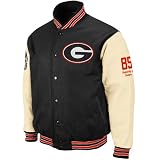 NCAA Georgia Bulldogs Varsity Letterman Jacket (Black, X-Large)