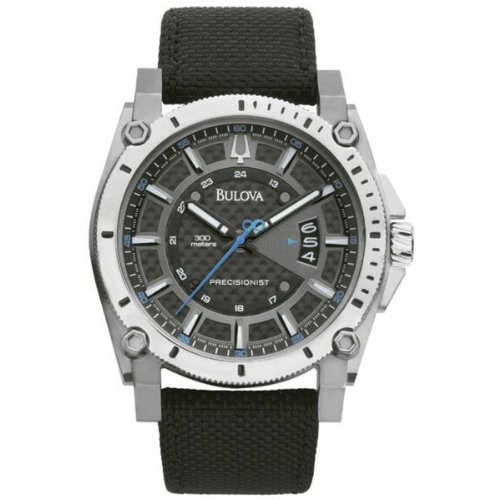 Bulova Precisionist Champlain Men's Watch 96B132 Titanium Carbon Fibre Date 300M Bulova Precisionist Champlain Men's Watch 96B132 Titanium Carbon Fibre Date 300M
