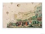 Jacques Cartier and French Colonists Disembarking at Quebec in 1542 Giclee Poster Print by... by Art.com