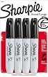 Sharpie Chisel Tip Permanent Markers, 4 Black Markers(38264)