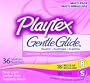 Playtex Gentle Glide Tampons, Deodorant, Multipack of 18 Regular and 18 Super Absorbency Tampons, 36-Count Boxes (Pack of 2)