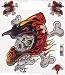 Sports : Airbrush Aufkleber "Devil Ride Motocross" Die-Cut Stickers