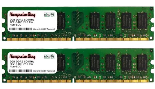 Komputerbay 4GB 2x 2GB DDR2 PC2 6400 800Mhz 240 Pin DIMM 4 GB KIT