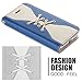 iPhone 8 Plus Case,iPhone 7 Plus Case,WWW [Lace Series] RFID-Resisting PU Leather Wallet Case Flip Phone Case Cover with Card Slots for iPhone 7 Plus/8 plus Navy Blue