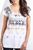 Pure Cotton Aztec Print T-Shirt [T41-2699C-S]