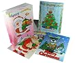 Club Pack Of 240 Large Santa Claus, Reindeer, Christmas Tree Gift Bags 16"