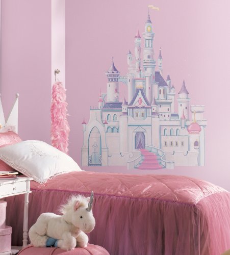 RoomMates RMK1546GM Disney Princess Glitter Castle Peel & Stick Giant Wall Decal