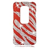Talon 16149 Full Diamond Bling Phone Shell for HTC Evo 3D (Zebra - Red) - S ....
