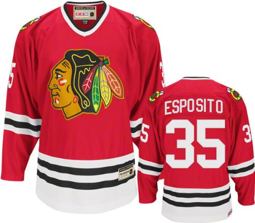 Reebok Ccm Chicago Blackhawks Tony Esposito Team Classic Vintage Jersey Large